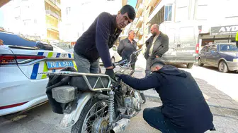 Karaman polisinden kaçan sürücü motosikleti bırakıp izini kaybettirdi