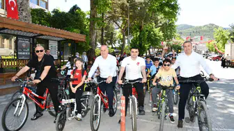 Osmaneli sokaklarında 19 Mayıs için pedal çevirdiler