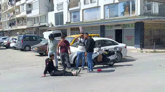 Antalya'da motosikletli sürücü feda etti