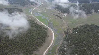 Sarıkamış'ta sis bulutları eşsiz bir görsel şölen yarattı