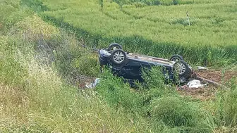 Çınar yolunda iki araç çarpıştı