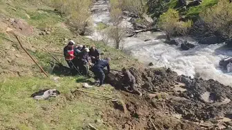 Hakkari’de bataklık paniği itfaiye müdahalesiyle son buldu