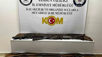 Samsun’da antika silah operasyonu 24 parçalık koleksiyona el konuldu