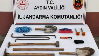 Magnesia Antik Kenti'nde definecilik yapan üç kişi yakalandı