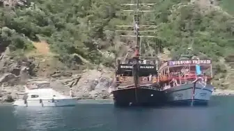 Marmaris açıklarında batan tekneden 148 kişi son anda kurtarıldı