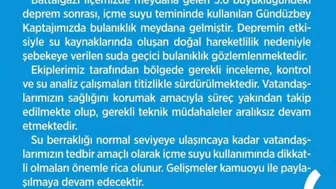 Malatya depremi sonrası musluklardan akan şu bulanıklaştı