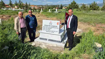 49 yıl sonra gelen vefa Şehit Hüseyin Coşkun’un mezarı yenilendi