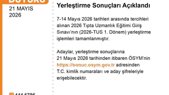 TUS sonuçları belli oldu adaylar ekran başına