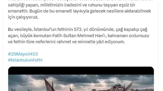 Cumhurbaşkanı Yardımcısı Yılmaz İstanbul'un fethini kutladı