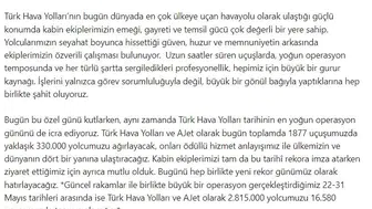 THY kabin ekipleri için tarihi gün