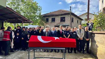 Zonguldak Çaycuma malul gazi Satılmış Ermiş'i uğurladı