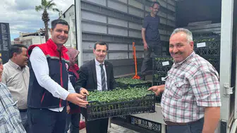 Bozdoğanlı çiftçiye 14 bin fide desteği