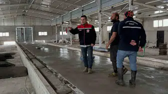 Bayburt Çatıksu köyünde modern hayvancılık tesisi yükseliyor