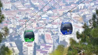 İzmir'de teleferik keyfi gün batımına kadar uzadı