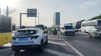 Şile Yolu trafiğinde kural tanımayan sürücülere polis engeli