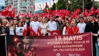 Denizli sokakları 19 Mayıs için yürüdü ve Manga ile coştu