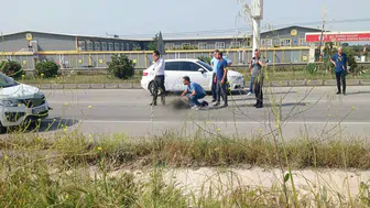 Salihli’de yolcu otobüsü yayaya çarptı