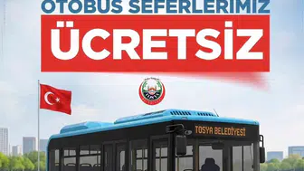 Tosya’da 19 Mayıs coşkusu için ulaşım tamamen ücretsiz
