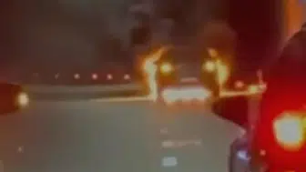 Çanakkale Troya Tüneli'nde araç yangını paniği