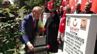 Malatya protokolü bayram öncesi şehitleri unutmadı