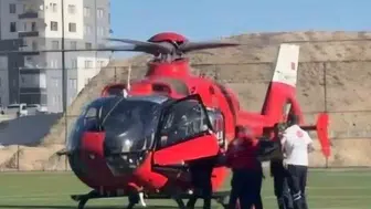 Darende'de kritik vakaya ambulans helikopter müdahalesi