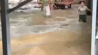 Hatay Dörtyol'da Deliçay taştı evleri su bastı