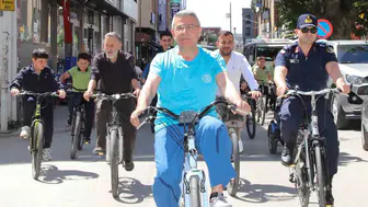 Köşk ilçesinde gençler 19 Mayıs için bisikletleriyle yola çıktı