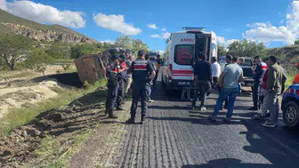 Nevşehir’de asfalt mesaisi kazayla bitti