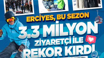 Erciyes kayak sezonunu rekorla kapattı