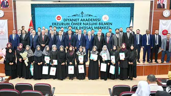 Erzurum Dini Yüksek İhtisas Merkezi yeni mezunlarını uğurladı