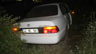 Beyşehir yolunda direksiyon hakimiyeti kaybedilen araç kaza yaptı