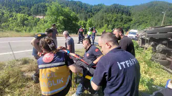 Kastamonu yolunda korkutan kaza