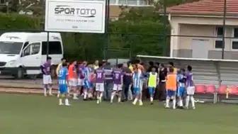 Kayseri'de amatör maç oyuncuların hakeme saldırmasıyla yarıda kaldı