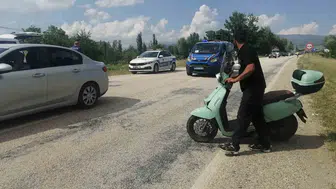 Isparta'da motosiklet kazası ağır yaralanma ile sonuçlandı