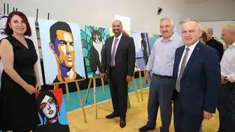 Bafra Fen Lisesi öğrencileri yıl boyu yaptıkları eserleri sergiledi