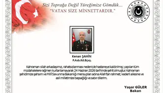 Fırat Kalkanı bölgesinde görevli astsubay hayatını kaybetti