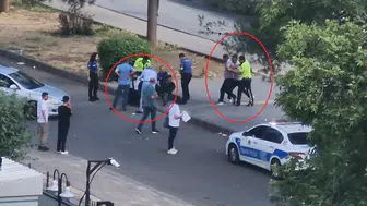 Adliye önünde polise çirkin saldırı: 2 tutuklama