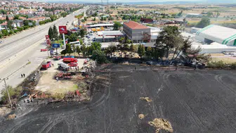 Keşan'da buğday tarlası alevlere teslim oldu