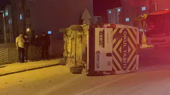 Eskişehir’de işçi servisi devrildi 7 kişi hastanelik oldu