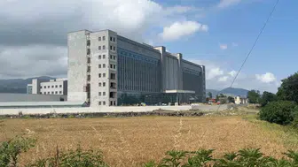 Samsun'da hastane inşaatında korkutan kaza