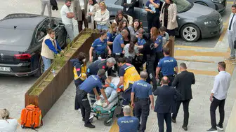 Samsun Adliyesi önünde büyük arbede