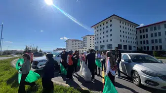Ardahan Üniversitesi kampüsünde temizlik seferberliği