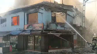 Bursa tarihi çarşısında büyük yangın