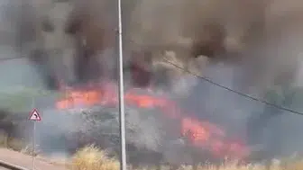 Darıca’da boş arazideki yangın çevrede korku yarattı