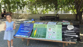 7 yaşındaki Doğa dedesini sigaradan kurtardı