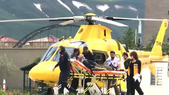 Erzurum’da kritik müdahale Ambulans helikopter hayat kurtardı