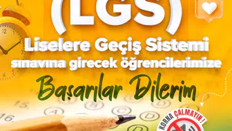 Kayseri'de LGS sınavı öncesi öğrencilere destek çağrısı