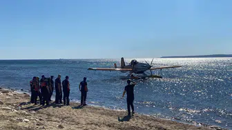 Çanakkale'de yangın söndürme uçağı denize zorunlu iniş yaptı