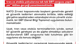 Ankara yolcularına GBT sorgusu yapıldığı iddiası asılsız çıktı