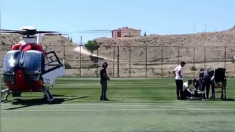 Darende’de kalp krizi geçiren hasta için ambulans uçtu